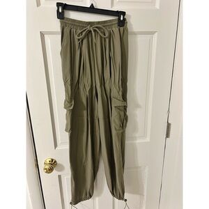 Casual Olive Green Women's soft cargo pants